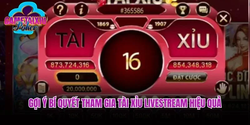 Gợi ý bí quyết tham gia Tài Xỉu livestream hiệu quả
